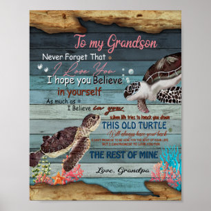 Grandson Gift   Brief an meinen Großvater Poster