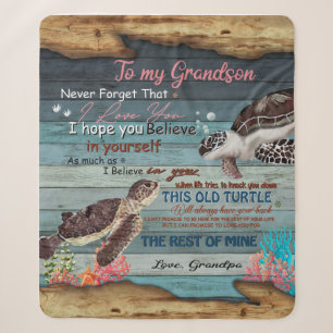 Grandson Gift Brief an meinen Großvater Sherpadecke