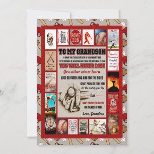 Grandson Gifts Zu meiner Grandson-Liebe von Oma Feiertagskarte
