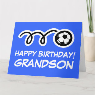 Grandson Happy Birthday Fußball-Grußkarte Karte