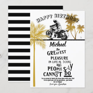 Grandson Happy Birthday Motorrad Proud Einladung