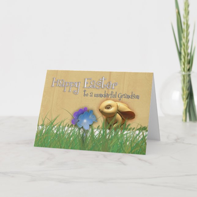 Grandson - Happy Oaster Card Feiertagskarte (Vorderseite)