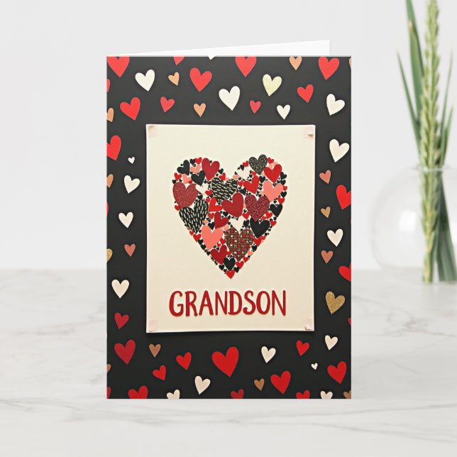 Grandson Heartfelt Love Card Karte (Vorderseite)