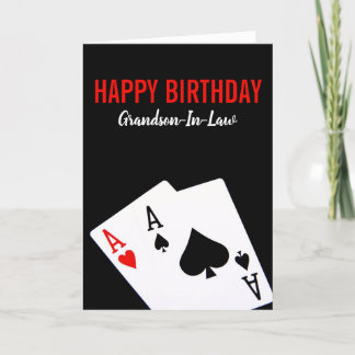 Grandson-in-Law-Poker Geburtstagskarte Karte