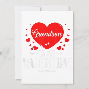 Grandson ist mein Valentine Matching Fam Oma Gesch Ankündigung