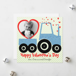 Grandson Niedlich Farm Heart Boy Valentine's Day F Feiertagskarte