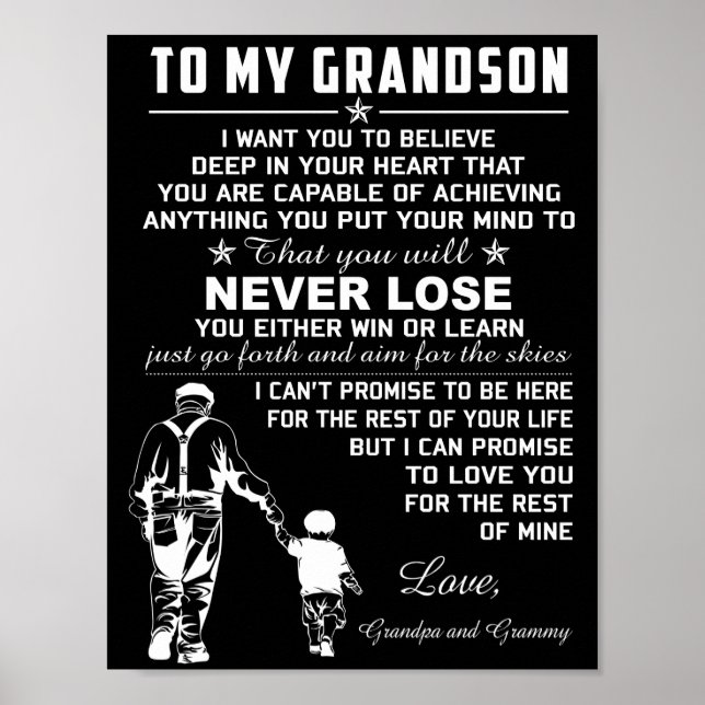 Grandson Quotes Poster (Vorne)