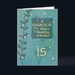 Grandson Religious 15. Geburtstag Grüne Hand gezei Karte<br><div class="desc">Holen Sie sich Ihre Hände auf diese schöne handgezeichnete Aussichtskarte,  um Ihren Enkel zu senden,  wenn er seinen 15. Geburtstag bald feiert. Mit dieser Karte können Sie ihn daran erinnern,  was ein Segen er ist und dass er sehr geliebt wird.</div>