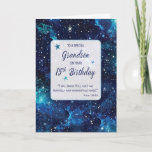 Grandson Religious 15 th Birthday Stars in Galaxy Karte<br><div class="desc">Herzlichen Glückwunsch an Ihren Enkel zu einem kosmischen 15. Geburtstag! Der himmlische Hintergrund und die nachdenkliche Botschaft unterstreichen seine Einzigartigkeit in Gottes großartiger Gestaltung,  während er in ein weiteres bemerkenswertes Jahr tritt.</div>