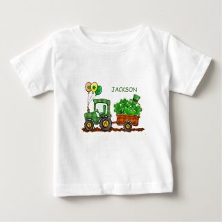Grandson St Patricks Day Tractor Loads of Luck Baby T-shirt