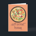 Grandson Tween Teen Pizza Birthday Karte<br><div class="desc">Feiern Sie mit dieser Pizzakarte den Geburtstag Ihres Enkels. Spielen Sie auf Worte mit Liebe Sie Pizzas Phrase wird sicher von einem zwischen oder zehn Enkel genossen werden.</div>
