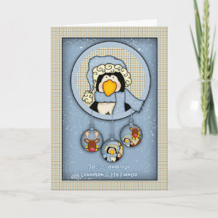 Grandson und seine Weihnachtskarte Feiertagskarte