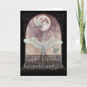 Grandtochter Birthday Card - Schwäne Karte