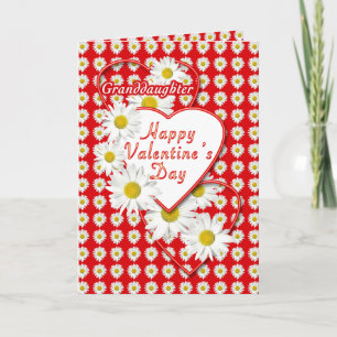 Grandtochter Daisis and Hearts Valentine Card Feiertagskarte