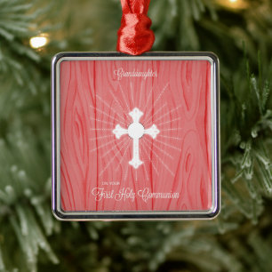 Grandtochter First Communitycross und Rays Ornament Aus Metall