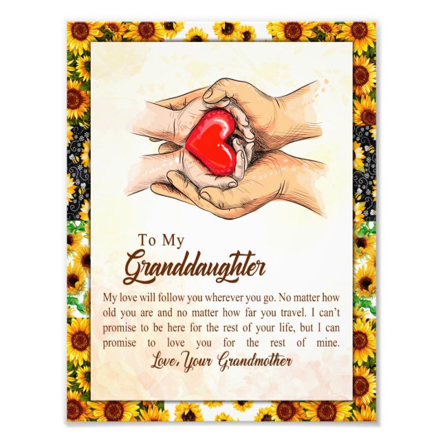 Grandtochter-Geschenk | Liebe Großmuttergruppe Fotodruck (Vorne)