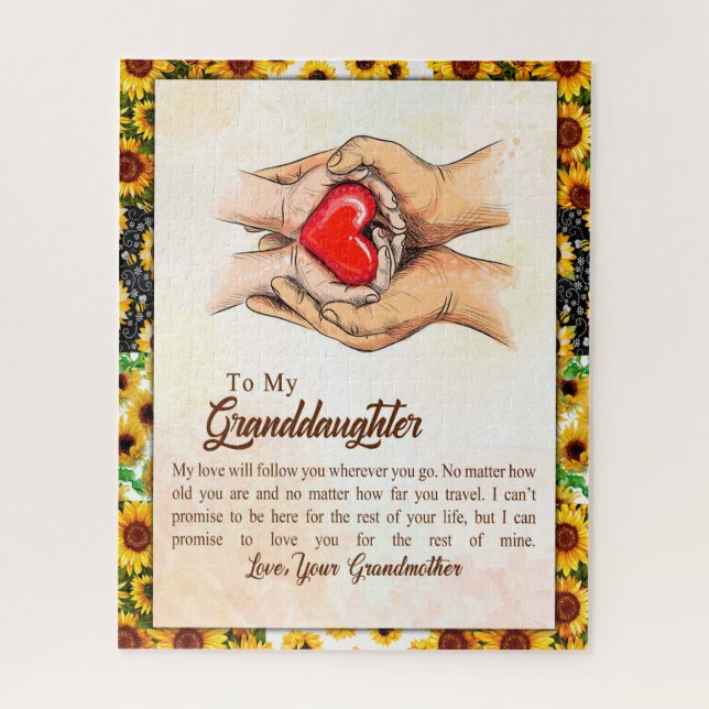 Grandtochter-Geschenk | Liebe Großmuttergruppe Puzzle (Vertikal)