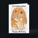 Grandtochter Grandson Rabbit Geburtstag personalis Karte<br><div class="desc">Ich habe diese bezaubernde Karte mit meinem original Aquarellwerk eines niedlichen Hasenhasen erstellt.  Sie können es personalisieren,  einschließlich des Verses.  Bitte schauen Sie sich meine passenden Artikel in meinen Kaninchensektionen an.</div>