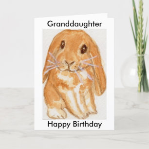 Grandtochter Grandson Rabbit Geburtstag personalis Karte
