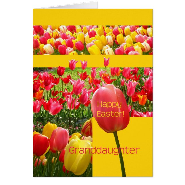Grandtochter Happy Oaster Tulip Karte (Vorne)