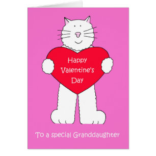 Grandtochter Happy Valentine's Day Cartoon Cat