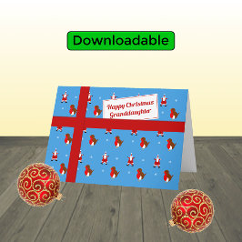 Grandtochter niedliches Weihnachtspaket Feiertagskarte