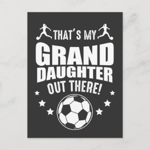 Grandtochter Soccer Girl Proud Großeltern Postkarte