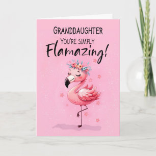 Grandtochter Sprichwort Hi mit Flamingo Fabulous F Karte