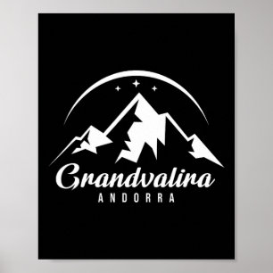 Grandvalira Andorra Skigebiet Snowboarden Poster