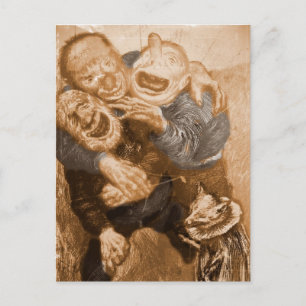 Grandvater Trolles lachen Postkarte