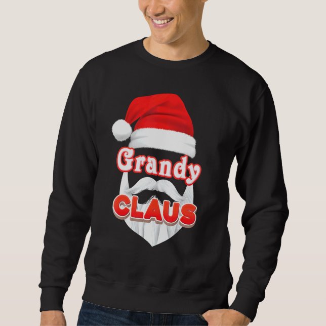 Grandy Claus Christmas Santa Face Merry Ugly Sweat Sweatshirt (Vorderseite)