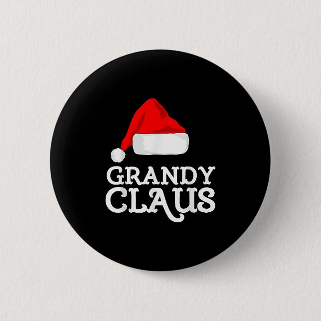 Grandy Claus Weihnachten Weihnachten - Hat Pajama  Button (Vorderseite)
