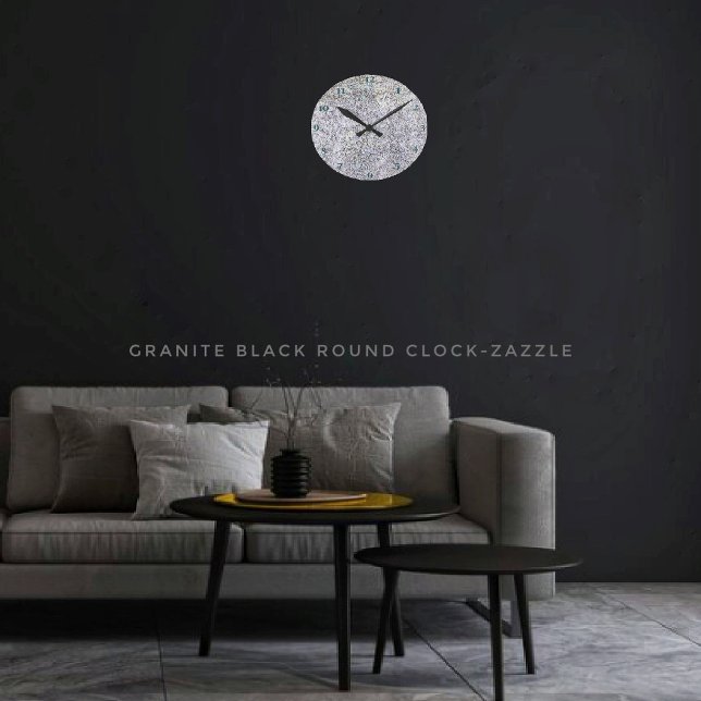 Granit Black Runde Wanduhr (Von Creator hochgeladen)