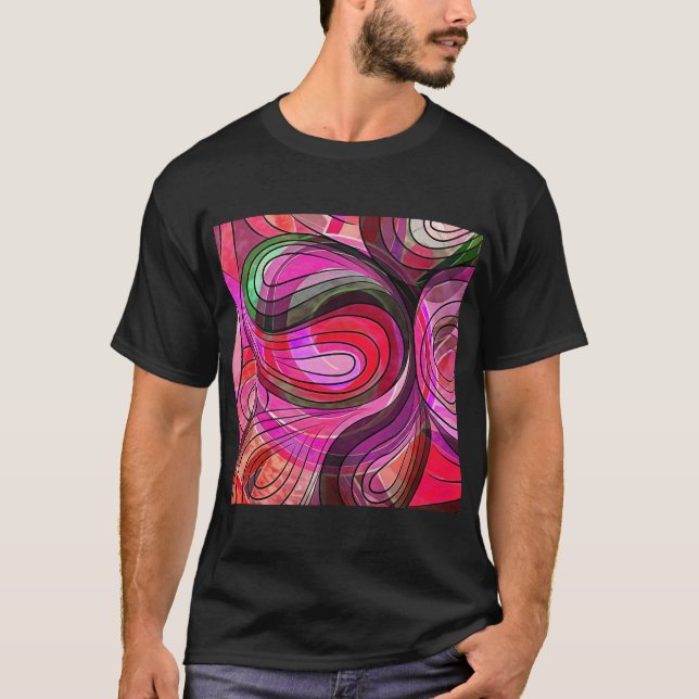 Granit-Granit-Granit-Granit-Doodle mit schwarzen L T-Shirt (Vorderseite)