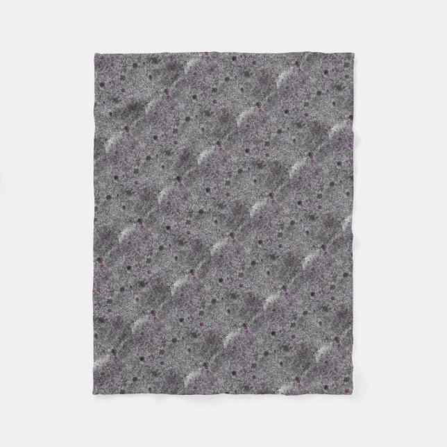 Granit Grau mit rosa Details Fleecedecke (Vorderseite)