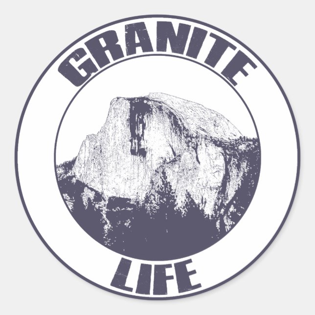 Granit Life Runder Aufkleber (Vorderseite)