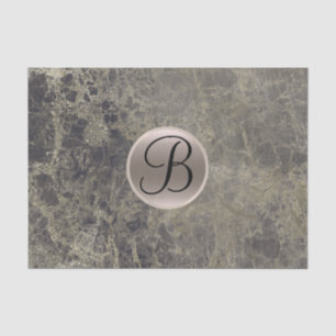 Granit Marmor Glamour Monogramm Buchstabe Initial Seidenpapier
