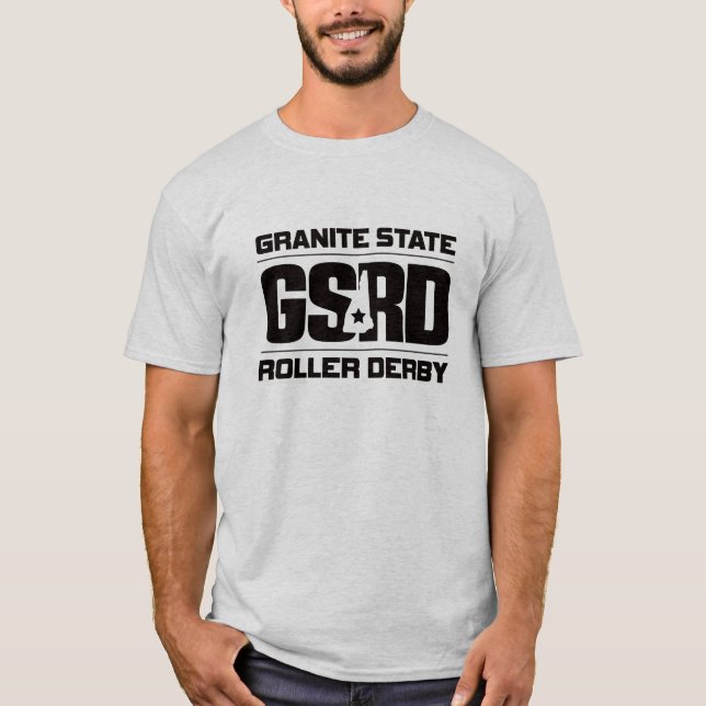 Granit-Staats-Rollen-Derby-Logo T-Shirt (Vorderseite)