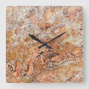Granit-Stone-Muster Akrylwall-Uhr Quadratische Wanduhr