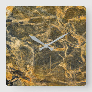 Granit-Stone-Muster Akrylwall-Uhr Quadratische Wanduhr