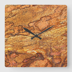 Granit-Stone-Muster Akrylwall-Uhr Quadratische Wanduhr