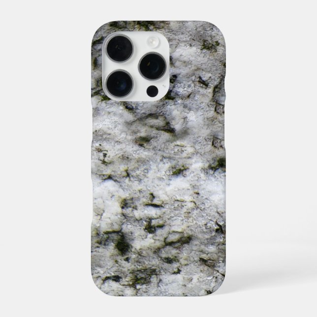 Granit Weißer Fels iPhone Hülle (Rückseite)
