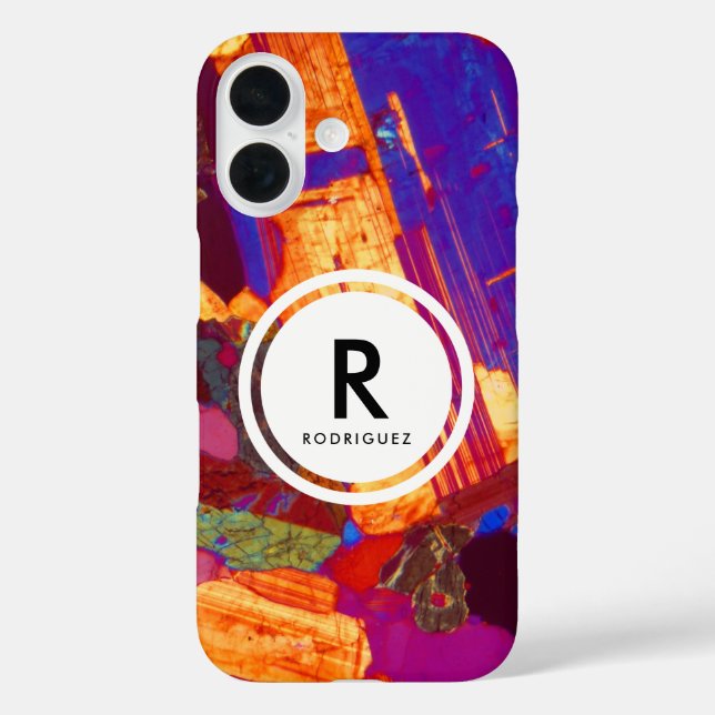 Granitdünner Abschnitt mit Gypsum-Plate-Monogramm Case-Mate iPhone Hülle (Rückseite)