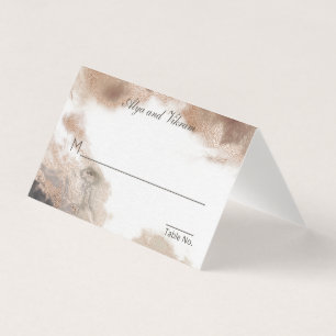 Granite & Gold Wedding Gästekarte