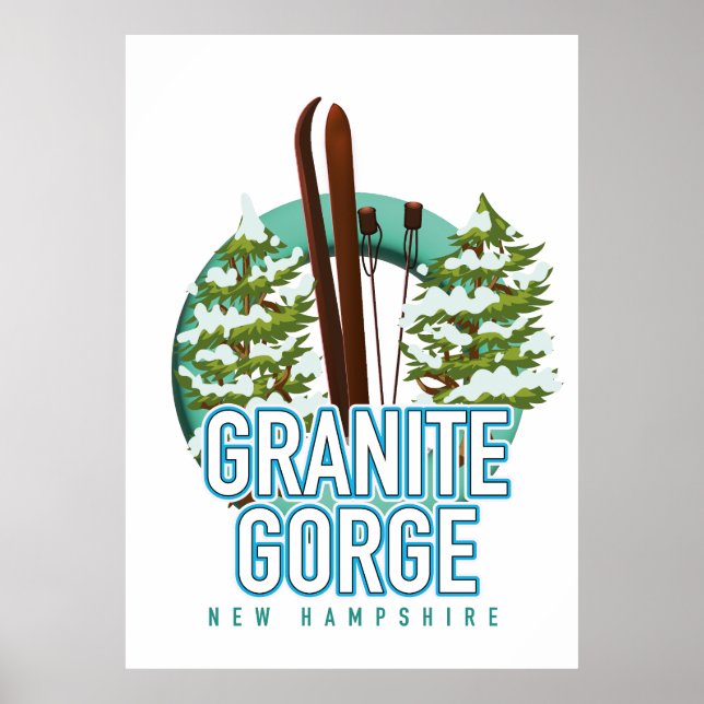 Granite Gorge New Hampshire Ski Poster (Vorne)