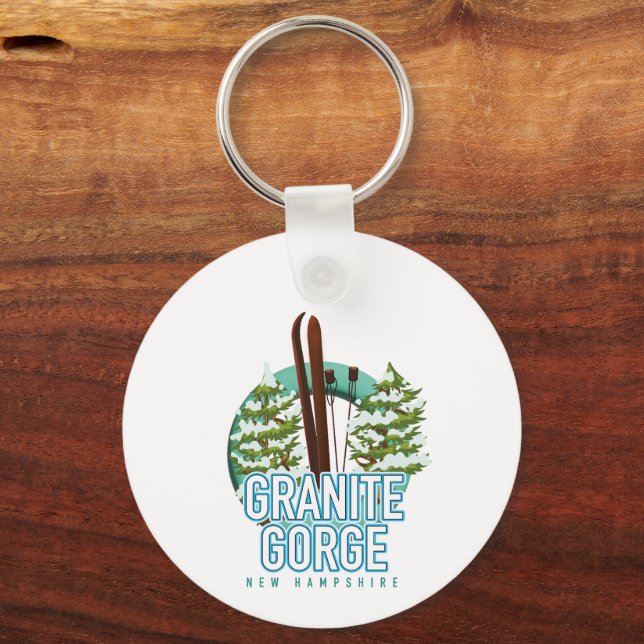 Granite Gorge New Hampshire Ski Schlüsselanhänger (Rückseite)