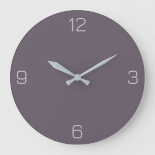 Granite Gray 655967 Farbe, mit der Option Name hin Große Wanduhr