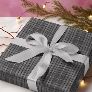 Granite Gray Tartan Kariert Geschenkpapier