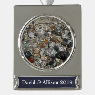 Granite Kies auf Tenaya Lake bei Yosemite Banner-Ornament Silber