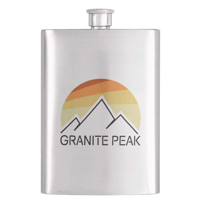 Granite Peak Montana Retro Flachmann (Vorderseite)